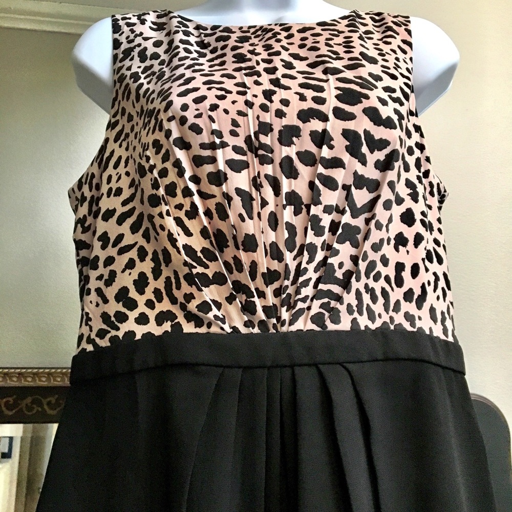 Ann Taylor loft sleeveless leopard print dress